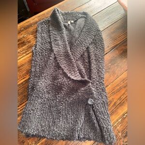 Frenchi Charcoal Textured Women's Cardigan